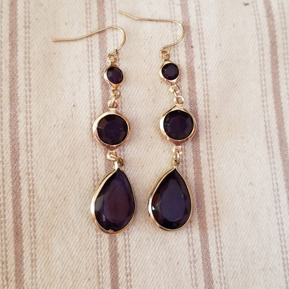 Blue drop earrings